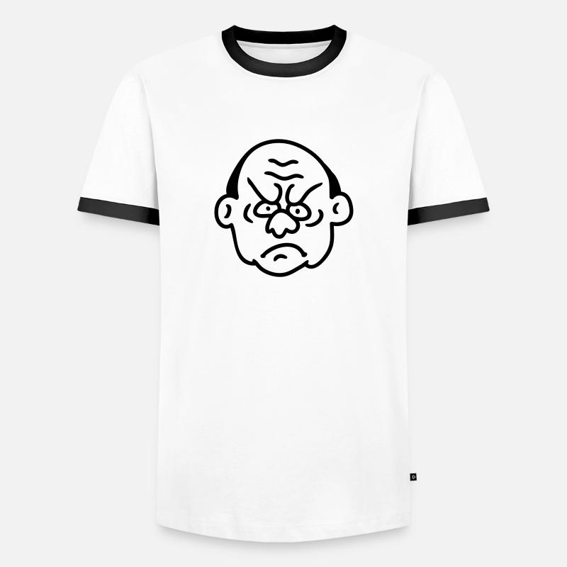 Chef - dissatisfied - Line - Men's Ringer Shirt - white/black