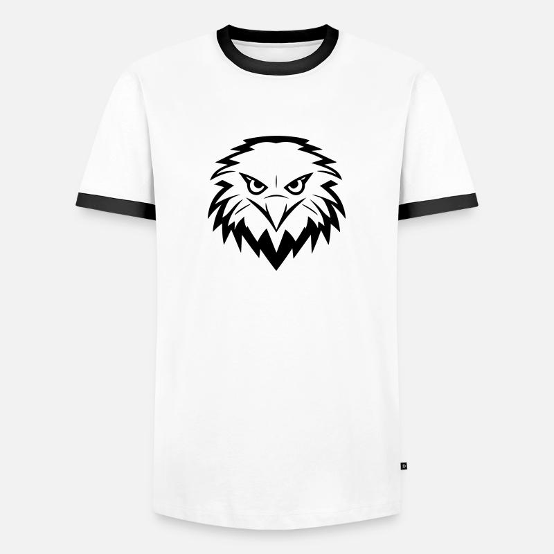 Eagle - Men's Ringer Shirt - white/black