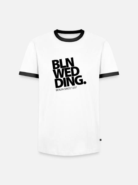 Berlin Wedding - Männer Kontrast-T-Shirt - Weiß/Schwarz