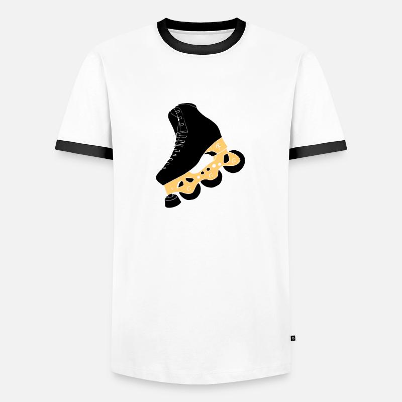 GH inline blackwithout - Männer Kontrast-T-Shirt - Weiß/Schwarz