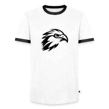 Aigle - T-shirt contrasté Homme - blanc/noir - Devant - AI Model Female 172 light (172cm) & AI Model Male 178 dark (178cm)