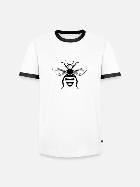 Bee - Men's Ringer Shirt - white/black