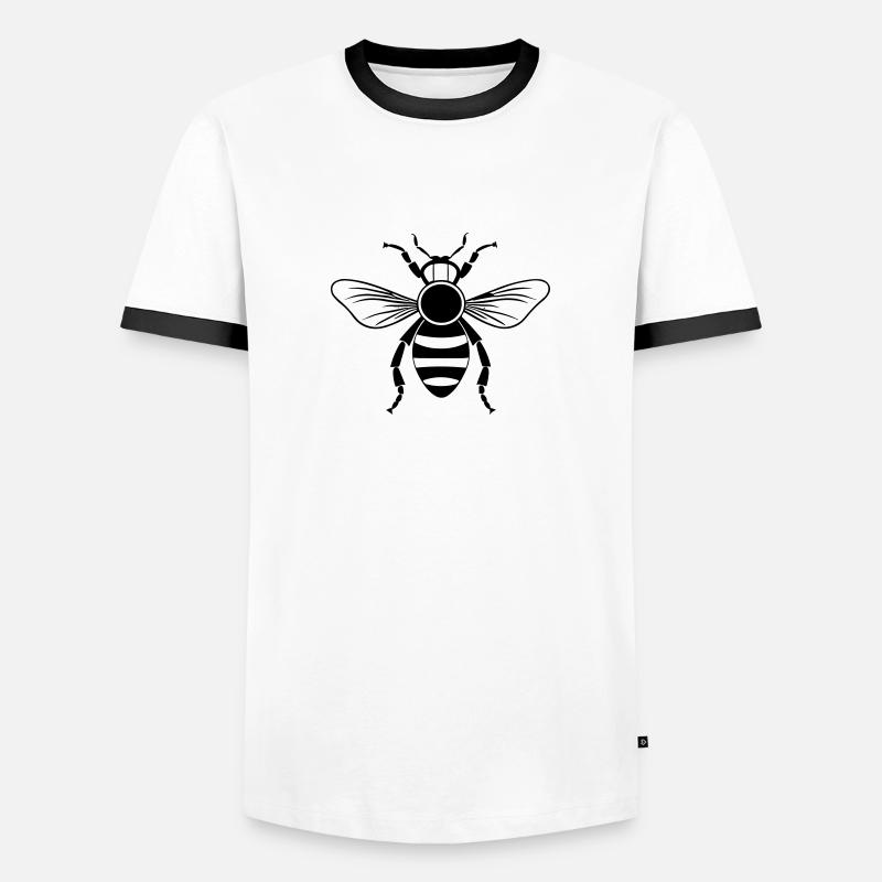 Bee - Men's Ringer Shirt - white/black