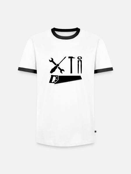 Tools - Men's Ringer Shirt - white/black