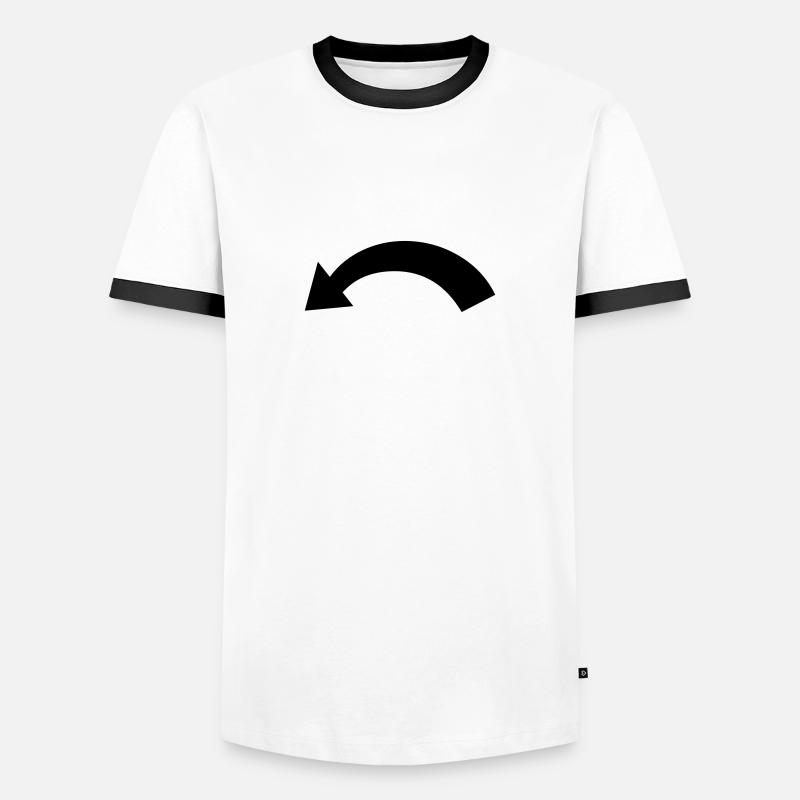 Pfeil - Männer Kontrast-T-Shirt - Weiß/Schwarz