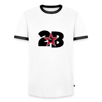 Corsica ! - Männer Kontrast-T-Shirt - Weiß/Schwarz - Vorne - AI Model Female 172 light (172cm) & AI Model Male 178 dark (178cm)