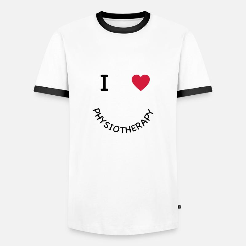 physiotherapy - Men's Ringer Shirt - white/black