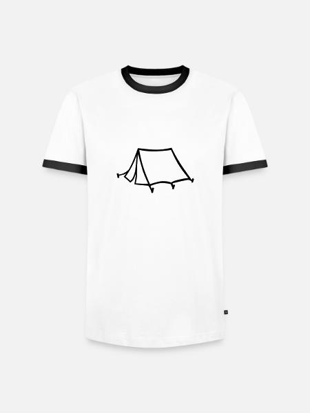 Tent - Men's Ringer Shirt - white/black
