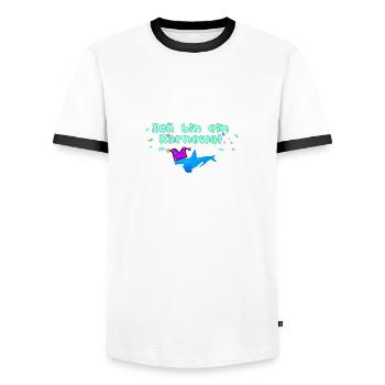 I'm a carnewal, wal, carnival, carnival - Men's Ringer Shirt - white/black - Front - AI Model Female 172 light (172cm) & AI Model Male 178 dark (178cm)