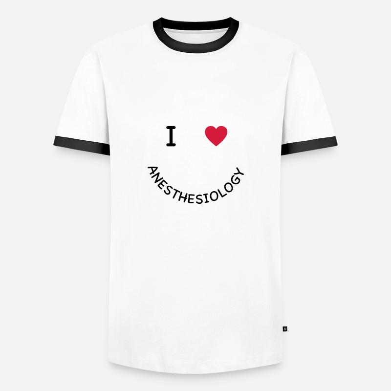 anesthesia - Men's Ringer Shirt - white/black