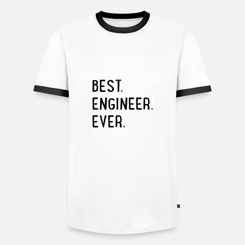 engineer - Men's Ringer Shirt - white/black