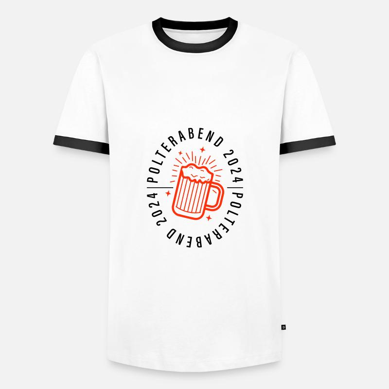 Polterabend 2024 - Männer Kontrast-T-Shirt - Weiß/Schwarz