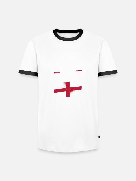 Großbritannien Engländer England - Männer Kontrast-T-Shirt - Weiß/Schwarz