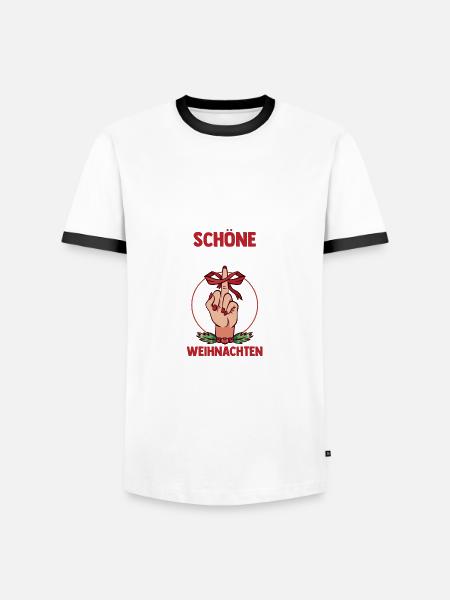 Weihnachtsmann Schöne Scheiß Weihnachten - Männer Kontrast-T-Shirt - Weiß/Schwarz