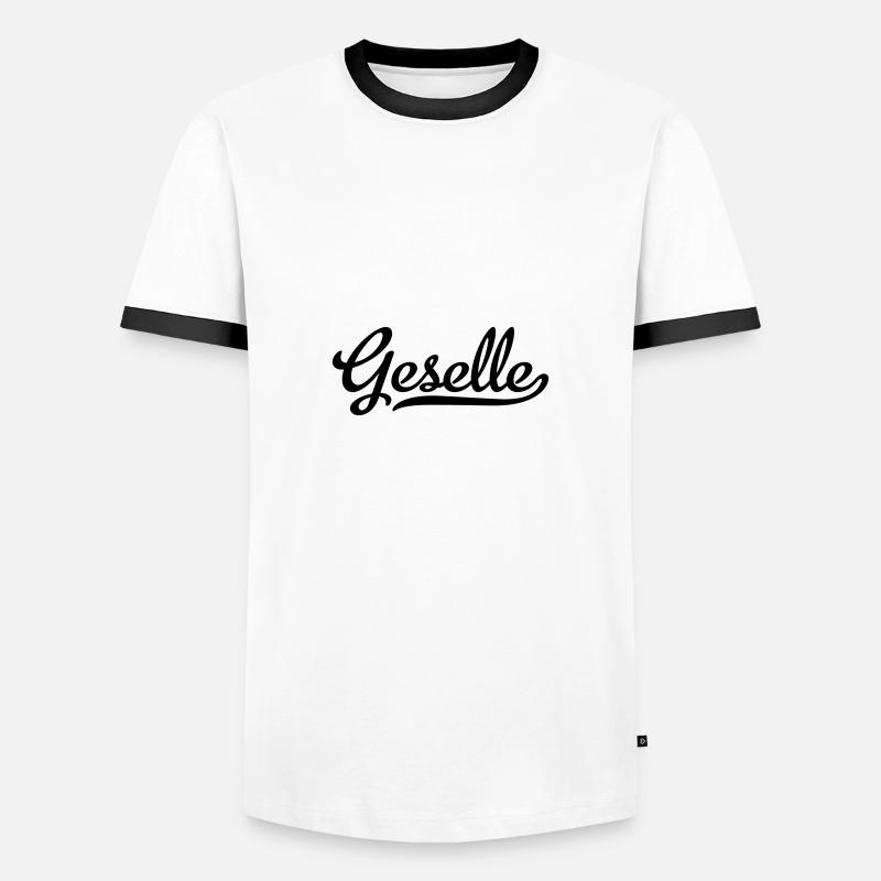 Geselle - Männer Kontrast-T-Shirt - Weiß/Schwarz