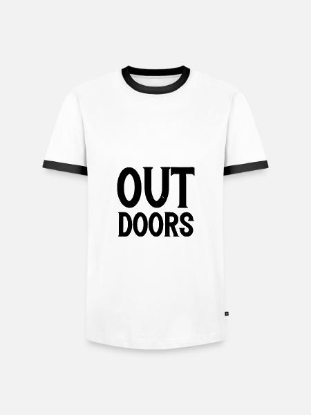 Dehors - T-shirt contrasté Homme - blanc/noir