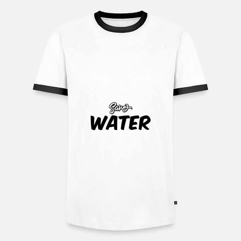 Save Water - Men's Ringer Shirt - white/black