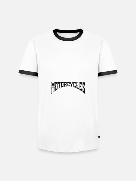 Motorcycles - Men's Ringer Shirt - white/black
