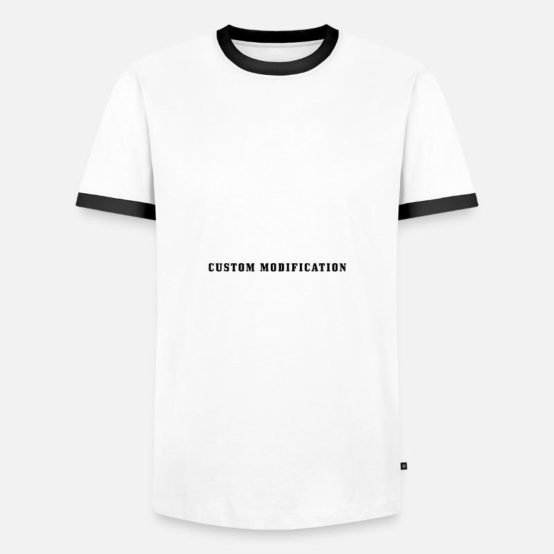 Custom Modification - Men's Ringer Shirt - white/black