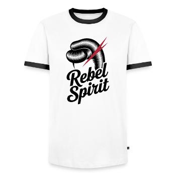 Fahrrad Herzschlag Rot für Radsportliebhaber - Männer Kontrast-T-Shirt - Weiß/Schwarz - Vorne - AI Model Female 172 light (172cm) & AI Model Male 178 dark (178cm)