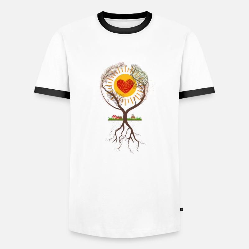 Waldmäuse - Männer Kontrast-T-Shirt - Weiß/Schwarz