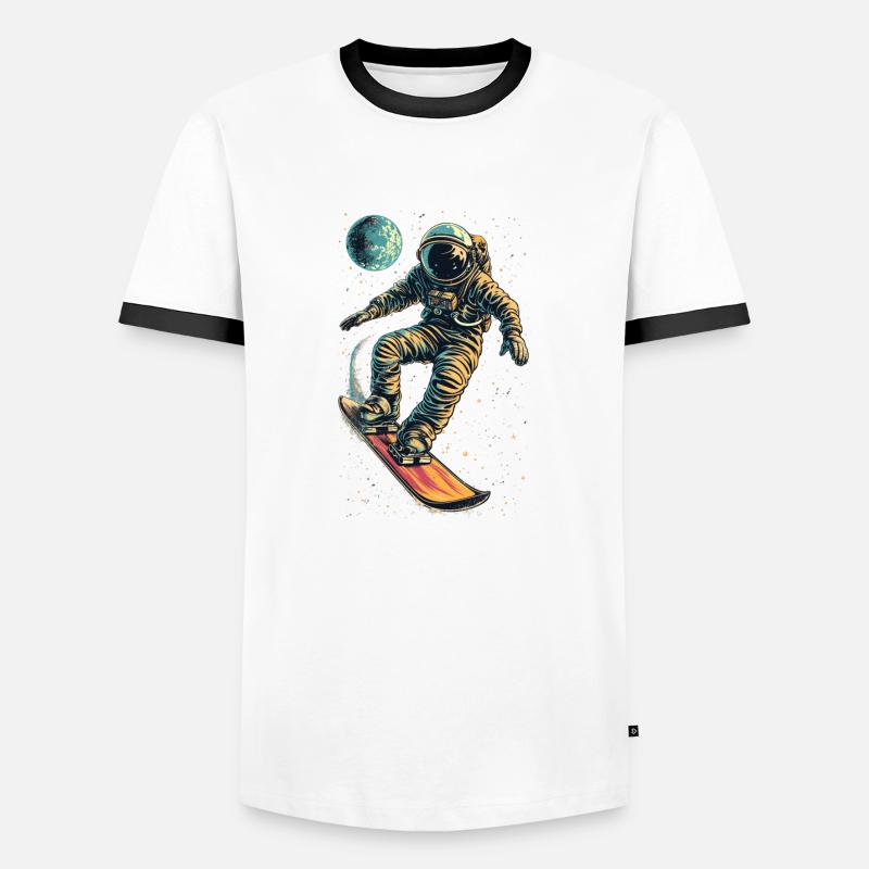Zero Gravity snowboarding - Men's Ringer Shirt - white/black