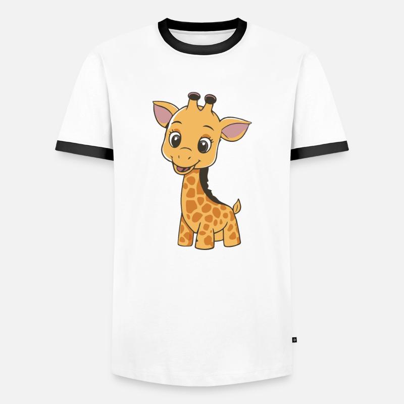 GIRAFFE - Men's Ringer Shirt - white/black