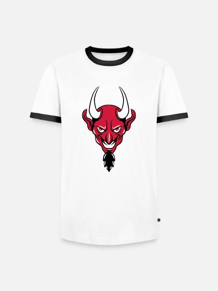Devil evil dangerous - Men's Ringer Shirt - white/black