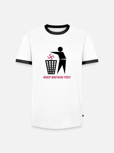 KEEP BRITAIN TIDY - Men's Ringer Shirt - white/black