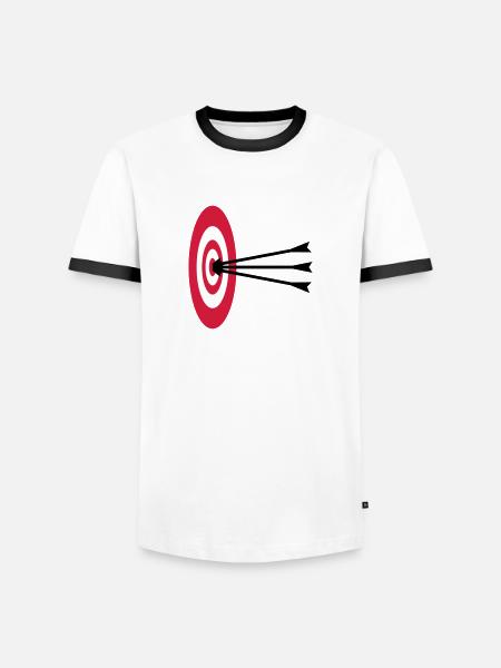 Archery Design - Men's Ringer Shirt - white/black
