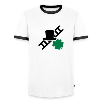 Chimney sweep - Men's Ringer Shirt - white/black - Front - AI Model Female 172 light (172cm) & AI Model Male 178 dark (178cm)