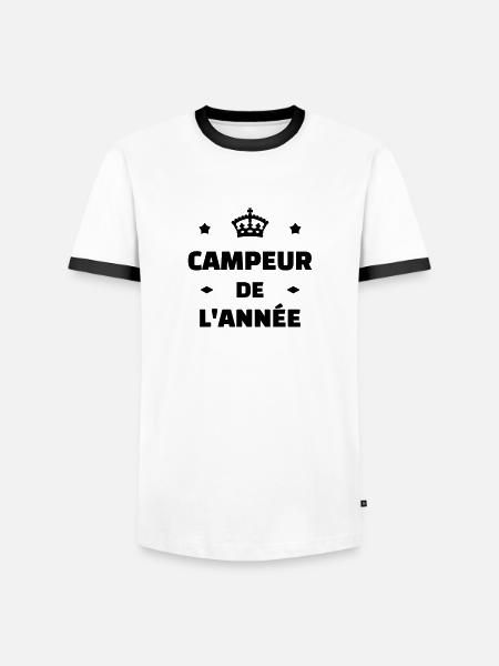 Camping / Camper / Campeur / Camp / Scout - Men's Ringer Shirt - white/black