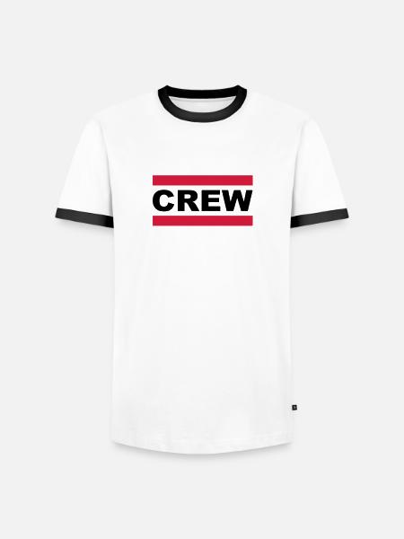 crew - Men's Ringer Shirt - white/black
