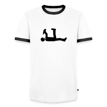 drunk - T-shirt contrasté Homme - blanc/noir - Devant - AI Model Female 172 light (172cm) & AI Model Male 178 dark (178cm)