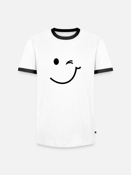 Petzauge - Men's Ringer Shirt - white/black