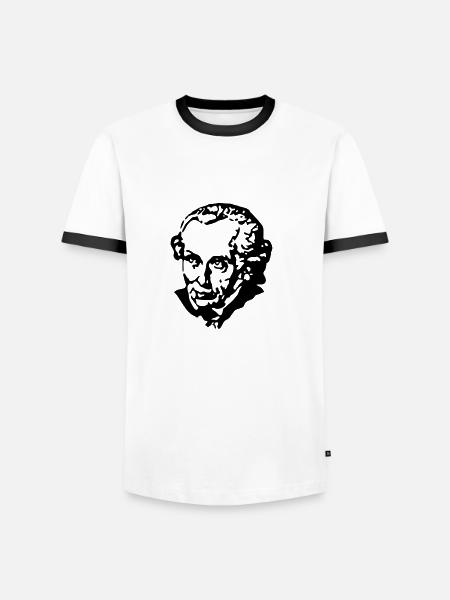 Immanuel Kant - Männer Kontrast-T-Shirt - Weiß/Schwarz