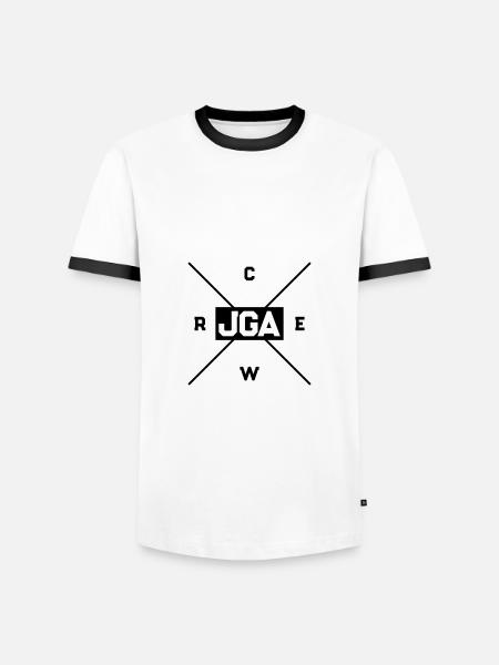 Jga Crew Junggesellenabschied - Männer Kontrast-T-Shirt - Weiß/Schwarz