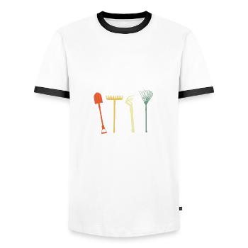 Rechenzentrum Rechner Computer EDV Server lustig - Männer Kontrast-T-Shirt - Weiß/Schwarz - Vorne - AI Model Female 172 light (172cm) & AI Model Male 178 dark (178cm)
