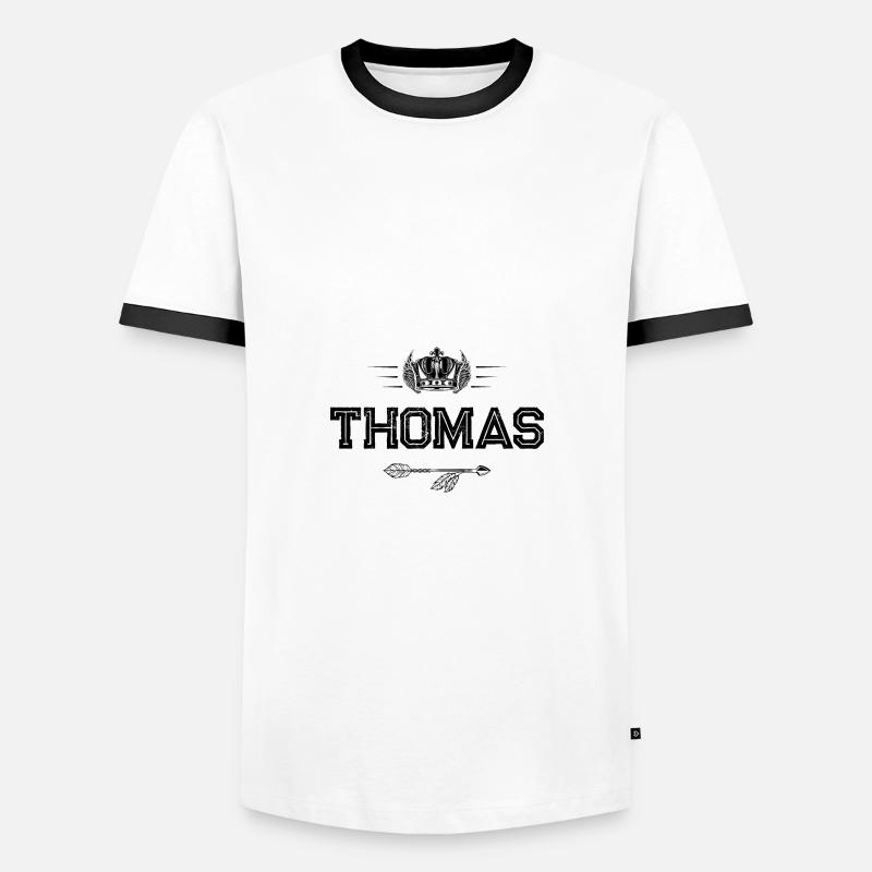 Thomas - Men's Ringer Shirt - white/black