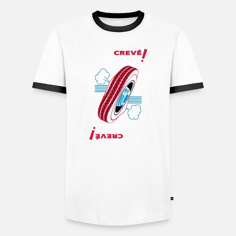 Müde! - Männer Kontrast-T-Shirt - Weiß/Schwarz