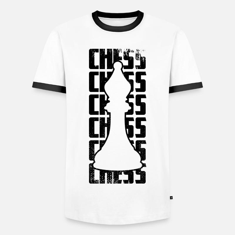 Chess - Men's Ringer Shirt - white/black