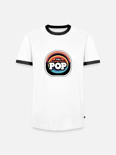 The Coolest Pop 12 - Männer Kontrast-T-Shirt - Weiß/Schwarz