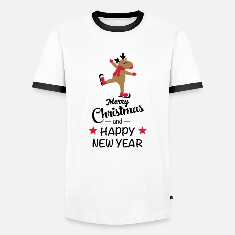 Christmas - Men's Ringer Shirt - white/black