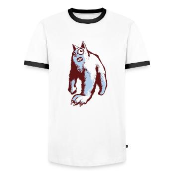 monstre de glace - T-shirt contrasté Homme - blanc/noir - Devant - AI Model Female 172 light (172cm) & AI Model Male 178 dark (178cm)
