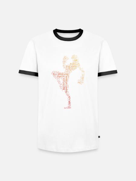 Kickboxing Kickboxer Boxing Men - Men's Ringer Shirt - white/black