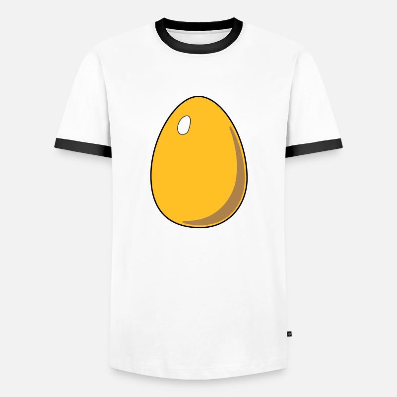 Egg - Men's Ringer Shirt - white/black