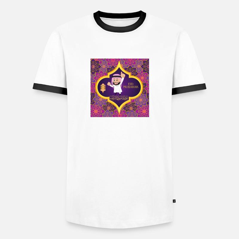 Ramadan, Eid Mubarak - Men's Ringer Shirt - white/black