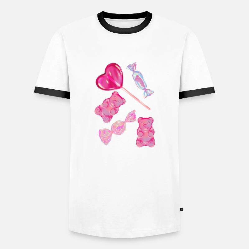 Süßigkeiten Candy - Men's Ringer Shirt - white/black