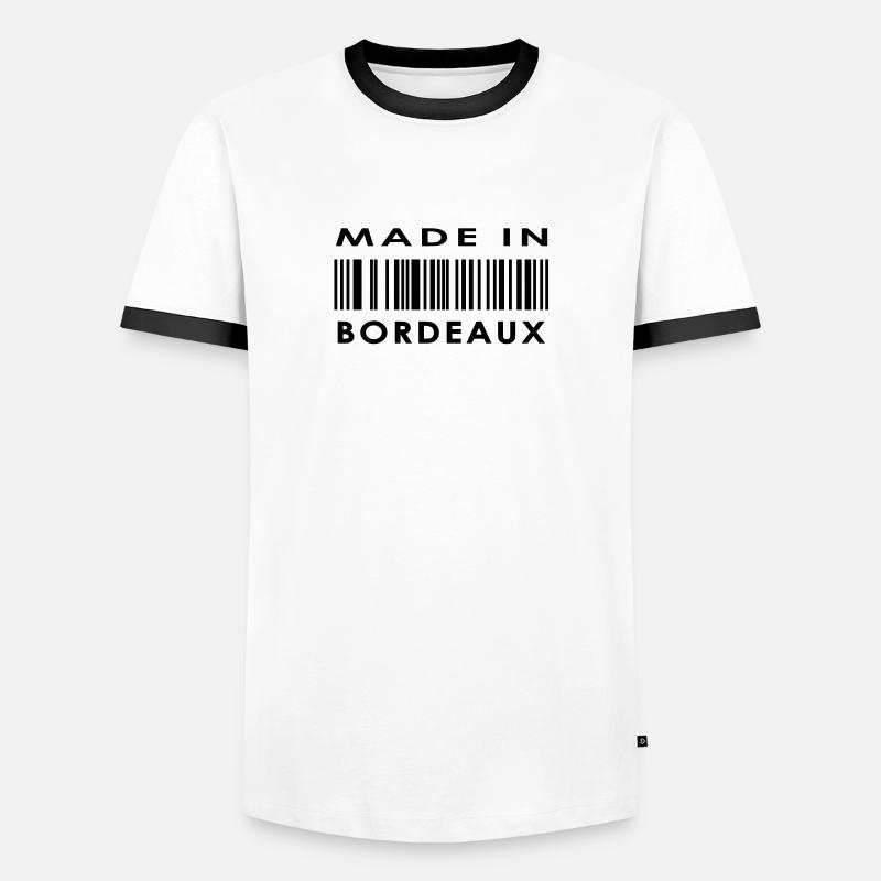Bordeaux - Men's Ringer Shirt - white/black