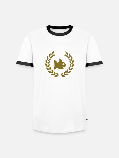 fish deluxe - Männer Kontrast-T-Shirt - Weiß/Schwarz